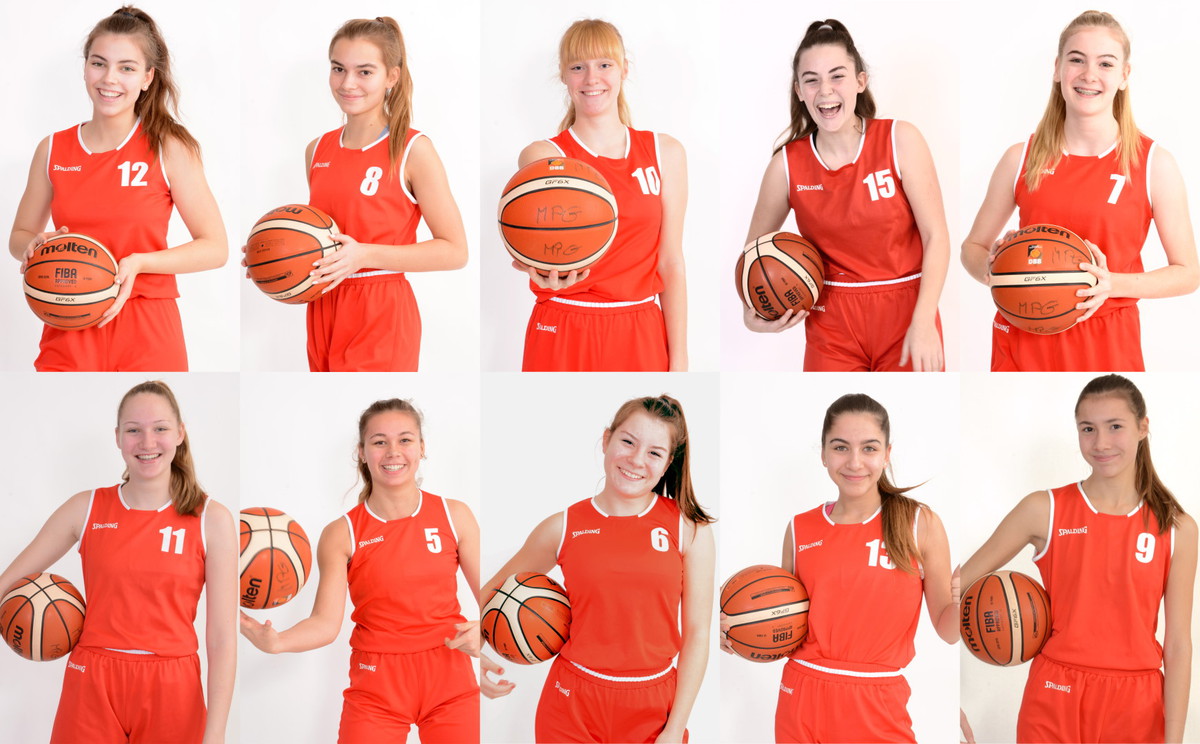 Mädchen Basketballteam